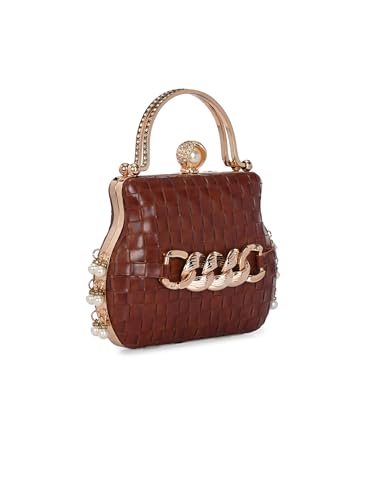 Image of TOOBA Handicraft Clutch Purse For Women with Elite Design Embroidered| Bridal, Party, Wedding Sling Bag