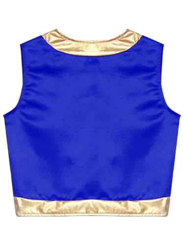 Kids Girls Boys Game Role Play Tank Top Arabian Prince Fancy Dress up Jacket Open Front Vest2