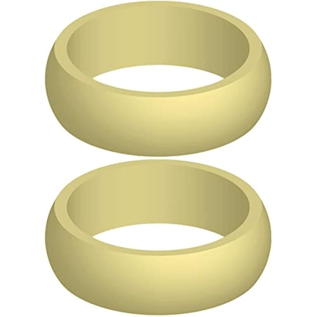 Set of Two (2) Silicone Rings in Your Choice of Size and Color - Engagement Wedding Replacement Rings for Workout and Active Lifestyles