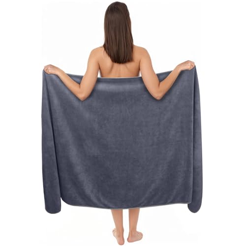 Zepphi Badetuch groß XXL Größe 100 x 200 cm Badetücher Saunatuch Mikrofaser Baumwolle, Weich, saugfähige