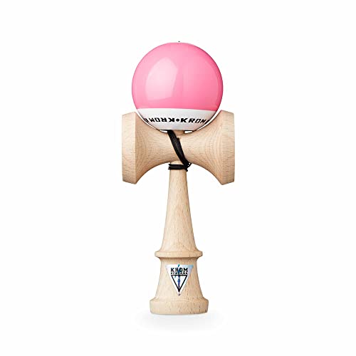 KROM - Kendama Toy POP LOL Pink - High Wood Quality - Extra Strong - for Beginner and Pro - Gift Pack : Extra String + Stickers