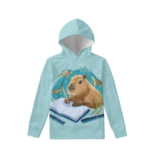 WELLFLYHOM Girls Boys Hoodie 6-16 Graphic Sweatshirt Long Sleeve Sweater Kangaroo Pocket Pullover Kids Sweatshirt Tops - Main Image