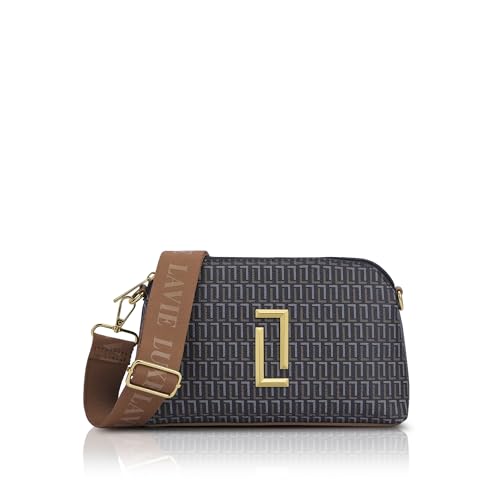 Lavie Luxe Women's Mono Swift 25 Small Monogram Print Cross Body Dome Sling Bag | Ladies Purse Handbag | Ladies Gift