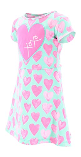 Image of Unique Baby Girls' Short Sleeve Everyday Printed Dresses for Kid and Toddler, Sizes 2T-12Y
