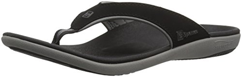 Spenco Men's Yumi Flip Flop Sandal, Carbon/Pewter, 10 Medium