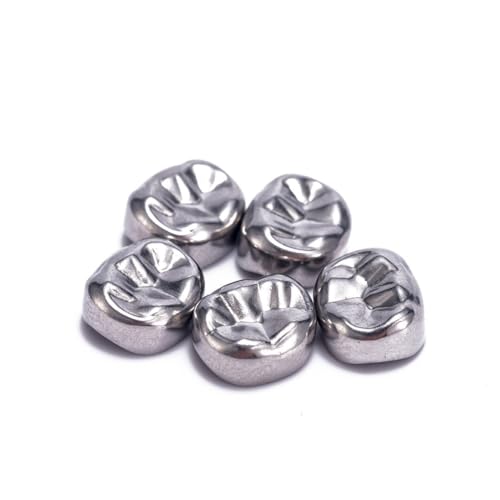 Image of 5PCS Stainless steel Dental Teeth Crown Mandibular Teeth D Premolar Crown for Teenage to Guard First Teeth (DLR4)