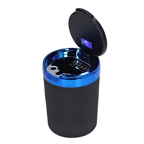 Pilipane,Car Ashtray,3W Luminous Car Ashtray with LED Light Lid Mini Car Trash Can, Portable Travel Auto Car Ashtray,Self Extinguishing Ash Tray,Auto Cigarette for Vehicle Truck Car, Home, Office