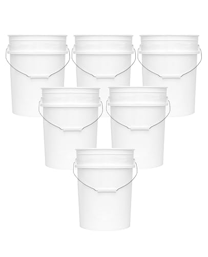 5 Gallon Bucket - No Lid - 90 Mil All Purpose Pail -...