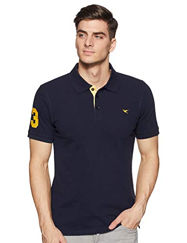 Image of Deniklo Men Cotton Rich Regular Fit Solid Polo T-Shirt | Men's Best T Shirt |Half Sleeves Casual T-Shirt |Classic Plain T-Shirt | Collar T Shirt|Polo T-Shirt for Men (Available in Plus Size)
