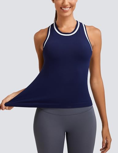 MathCat Workout Tank Tops for Women Racerback Basic Athletic Tanks Seamless Muscle Running Yoga Tops with Built in Bra2