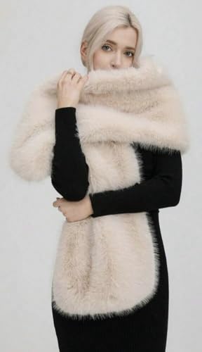 Oversized Faux Fox Fur Shawl Wraps Women’s Evening Cloak Coat Cape Shrug Stole Scarf Winter Bridal Wedding Cover Up4