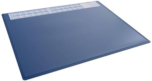 Durable Schreibunterlage mit Jahreskalender, 65 x 50 cm, rutschfest, PP, Made in Germany, dunkelblau, 722307