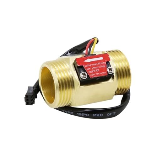 Flow Sensor Meter Digital Pipeline Water Flow 5-15V 1 Inch Water Flow Sensor Sensor Switch Flow Meter DN25 Brass Water Meter Flowmeter Water Flow Sensor