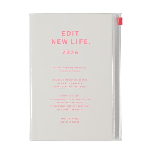 手帳 2026 スケジュール帳 2026年1月 1日1ページ B6変型 タイポポケット アイボリー EDiT 26WDR-ETA03-WH