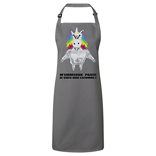 Tablier cuisine premium dessin licorne musclé motif drôle et insolite