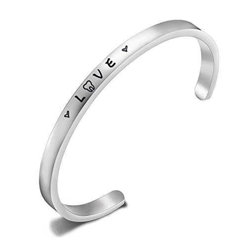 MYOSPARK Dentist Gift Love Cuff Bracelet Dental Assistant Jewelry Gift for Dental Professional,Dental