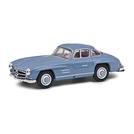 Schuco Mercedes Benz 300 SL-Maqueta de Coche (Escala 1:64), Color Azul, (452027600)