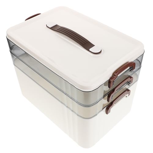 Zerodeko Caja de Almacenamiento de Medicamentos Grande Capacidad, Botiquín de Hogar Blanco Elegante de 3 Capas con Cerradura, Organizador Multicapa para Almacenamiento Seguro y Ordenado