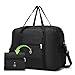 BAGZY Borsone 45x36x20 easyJet Borsone da Viaggio Bagaglio a Mano Borsa Viaggio Pieghevole Borsa per Trolley Valigia Borsone Leggero Borsoni Grandi Borsone da Trolley Valigia per Weekend (Nero)