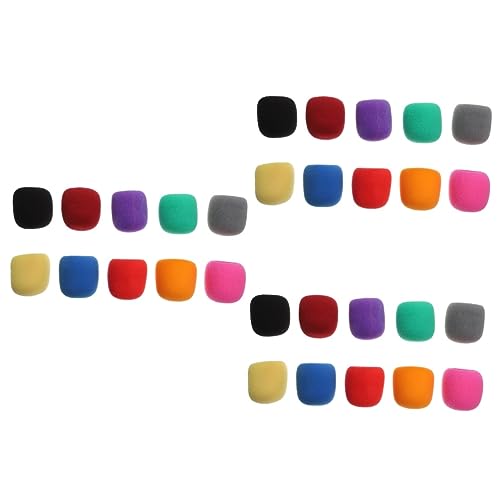 VICASKY 3sets Condenser Microphone Cover Reusable Foam Covers for Handheld Mic Windscreen Pads Sponge Sleeve Compatible Many Microphones 10pcs*3