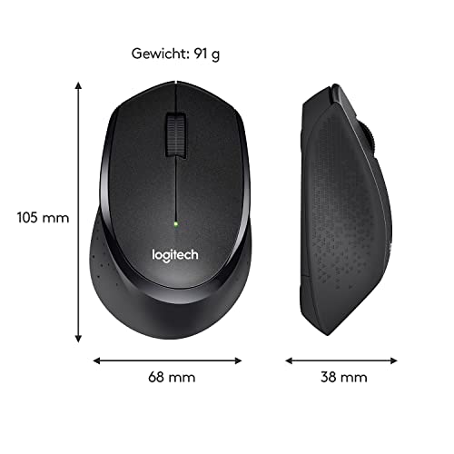 Logitech B330 Silent Plus draadloze muis 2,4 GHz USB nano ontvanger 1000 DPI optisch zwart - Afbeelding 3