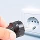 Netzkabel für PC, Drucker, Monitor, IEC C13 Stecker, Schuko-Stecker, 1,5 Meter lang, knitterfrei, Rastnase