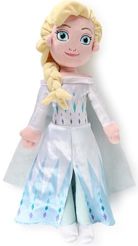 Jay Franco Kids Plush Pillow Buddy - 21 Inches Ultra-Soft Stuffed Plushie & Cozy Pillow Official Licensed Product Blue - Princess Elsa