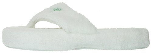Capelli New York Ladies Palm Trees Design Indoor Slippers White Large3