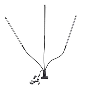KTM Healthcare Plant Light, Full-Spectrum Full Spectrum Grow Light, for Plant Home(Three-Tube Timing Light Clip)