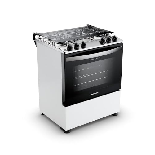 Fogão Brastemp 5 Bocas Com Botões Removíveis e Exclusivo Aro Protetor BFS5NDB – Bivolt