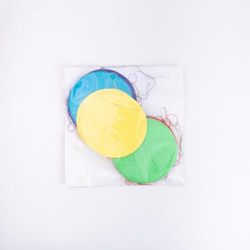 The Banner Company | Set of 5 Multi Colour Circle Garlands | for Holi | Rainbow Theme | Birthday | Kids Room Decoration | in 3 Meters