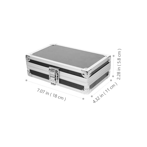 Image of ERINGOGO Aluminum Alloy Tool Box Portable Handheld Storage Case with Lock Small Metal Case for Tools Electronics Instruments Travel Home Office 7.08 X 4.33 X 2.28 in