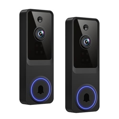 CutePanda 2Pack Wireless Wi-Fi Video Doorbell Camera with Night Vision, 2-Way Talk,720P AI Motion Detection and Cloud St - Detailed View