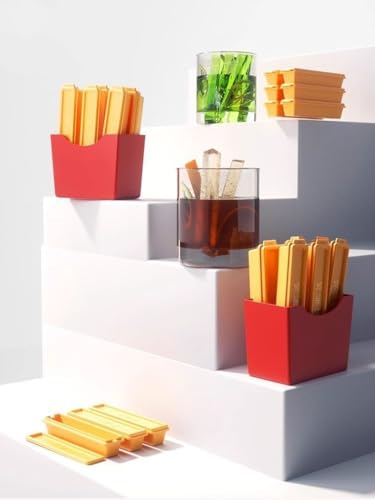6 hieleras en forma de papas fritas con caja magnética miniatura 4