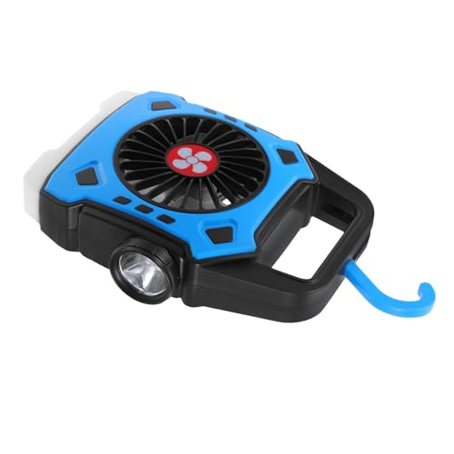 Lámpara de ventilador recargable para acampar en coche y noches de verano