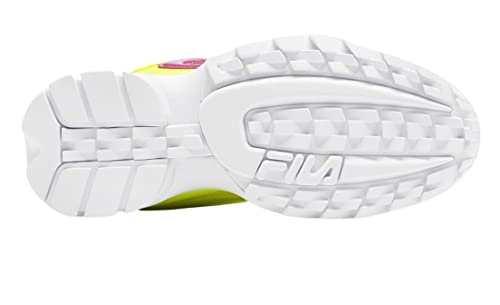 Fila Disruptor II Premium Fashion Sneaker Safety Yellow/Orchid Flower/White 7 B (M)3