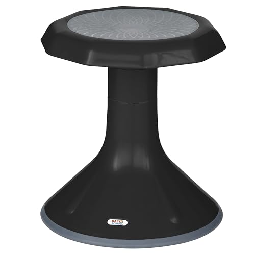 Image of Back2School Express Wobble Sensory Stool, 15in Seat Height, Flexible Seating, Black