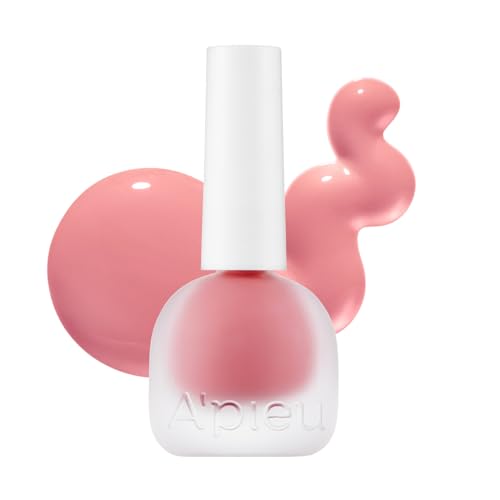 APIEU Juicy-Pang Water Blusher [PK01] Fruity Liquid Blush for Cheeks Buildable & Blendable Color Hydrating Dewy Finish with Fruit Extract Blend & Rose Flower Water 0.31 fl oz