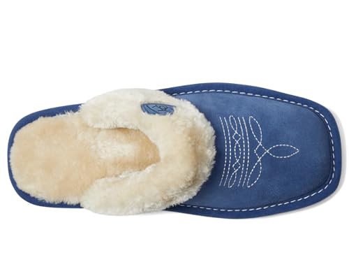 Image of ARIAT Women's Jackie Square Toe Warm Soft Genuine Suede Leather Indoor Outdoor Slippers with Plush Collar