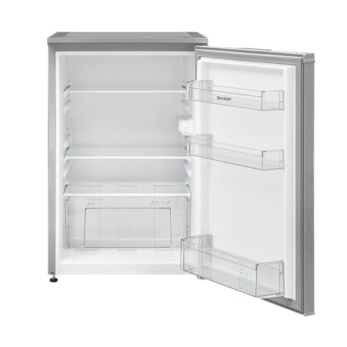 SHARP SJ-UD135T2S-EU Kühlschrank / 135L Nutzinhalt/kleiner Kühlschrank mit stufenloser Temperaturregelung/LED Innenbeleu...