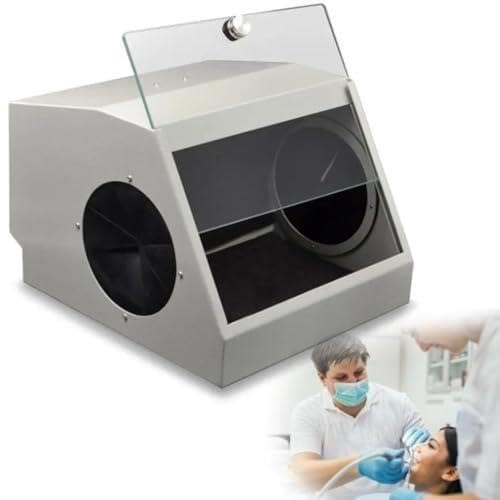 Dental Lab Staubbox LED Licht Sandstrahler Polieren Schleifen 5500K
