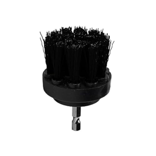 FUANA Brosse de nettoyage pour perceuse électrique 50 mm Brosse en nylon pour salle de bain, baignoire, carrelage, joint, sol, moquette, tige hexagonale de 6,35 mm