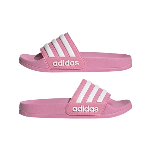 Image of adidas Women ADILETTE SHOWER Synthetic Swim Slide FTWWHT /GOLDMT /BOGOLD | LUT50