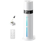 加湿器 大容量 8L 6~35畳対応 【銀イオン素材&次亜塩素酸水】 上から給水 タワー式 静音 超音波加湿器. アロマ対応 水漏れしない 省エネ 超微細ミスト3段階調節 360度吹き 72時間連続 12時間切タイマー 7色LEDライト おやすみモード チャイルドモード リモコン付き お手入れ簡単 空焚き防止 花粉/乾燥対策 寝室/リビング/オフィス/部屋 PSE認証済