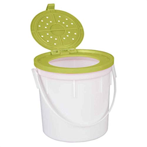 Flambeau Outdoors 6060BC 4 Quart Minnow Can, Live Bait Fishing Storage Bucket, Lime Green/White