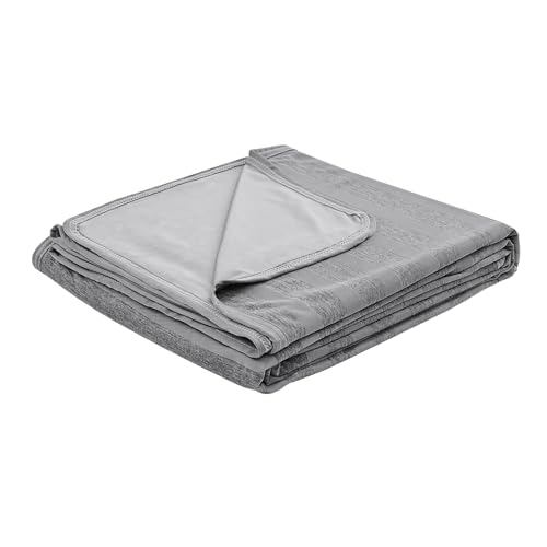 Image of EMME Cooling Throw Blanket, Thin Lightweight Summer Blanket for Couch Sofa, Cold Bed Throws for Hot Sleepers, Double Sided, Keep Body Cool for Kids Adults, Grey