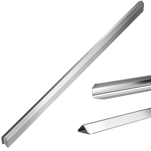 Image of 96x1x1 Inches 304 Stainless Steel Wall Corner Guards (10-Pack) Heavy Duty Rounded Corner Protector, Smooth Folded Edge Design(No Adhesive)