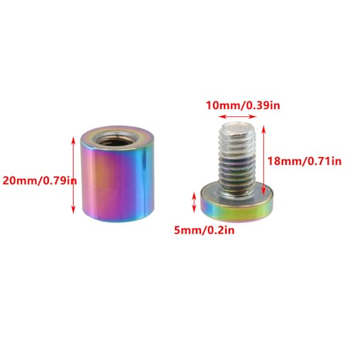 Image of Antrader Stainless Steel Standoff Screws,3 /4 inch x 1 inch Wall Standoffs for Advertising Board Hanging Acrylic Picture Frame,12Pcs