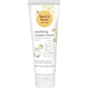 Burt’s Bees Nipple Cream, Soothing Nipple Balm for Breastfeeding, For Sore Nipples & Cracked Skin, 39.6g
