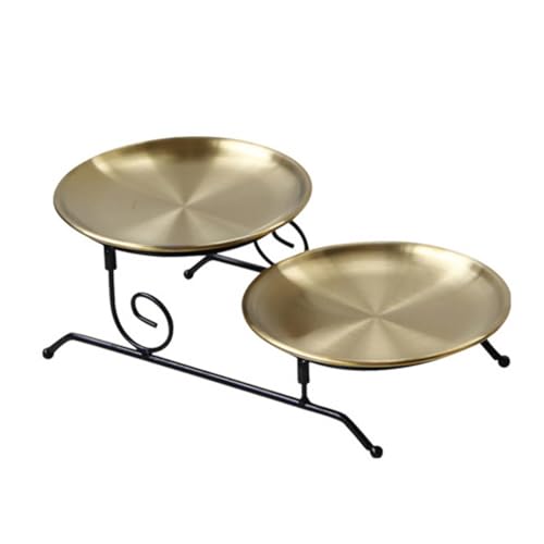 COLLBATH 1pc Iron Cake Stand Cake Stand with Dome Dessert Table Display Appetizers Serving Stand Pastry Serving Platte Utensil Tray Pastry Stand Cake Display Stand Snack Cakes Candy Golden